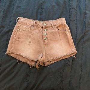 Bullhead Denim Co: High-Rise Distressed Shorts